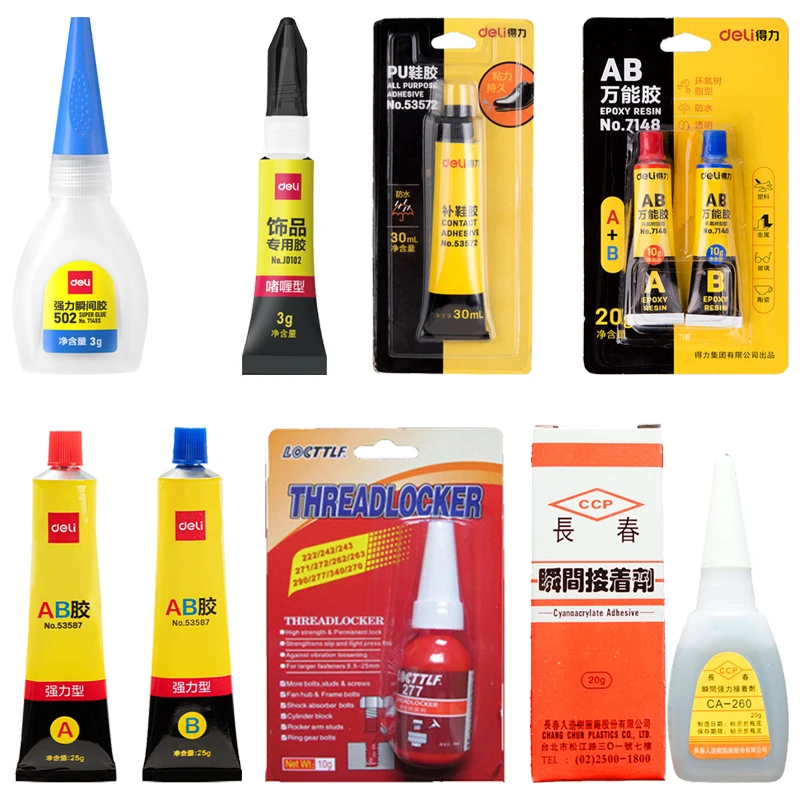 

502 Super Glue Upgraded Version Cyanoacrylate Quick-Drying Instant Leather Rubber Wood Metal Strong Bond Office Liquid Glue