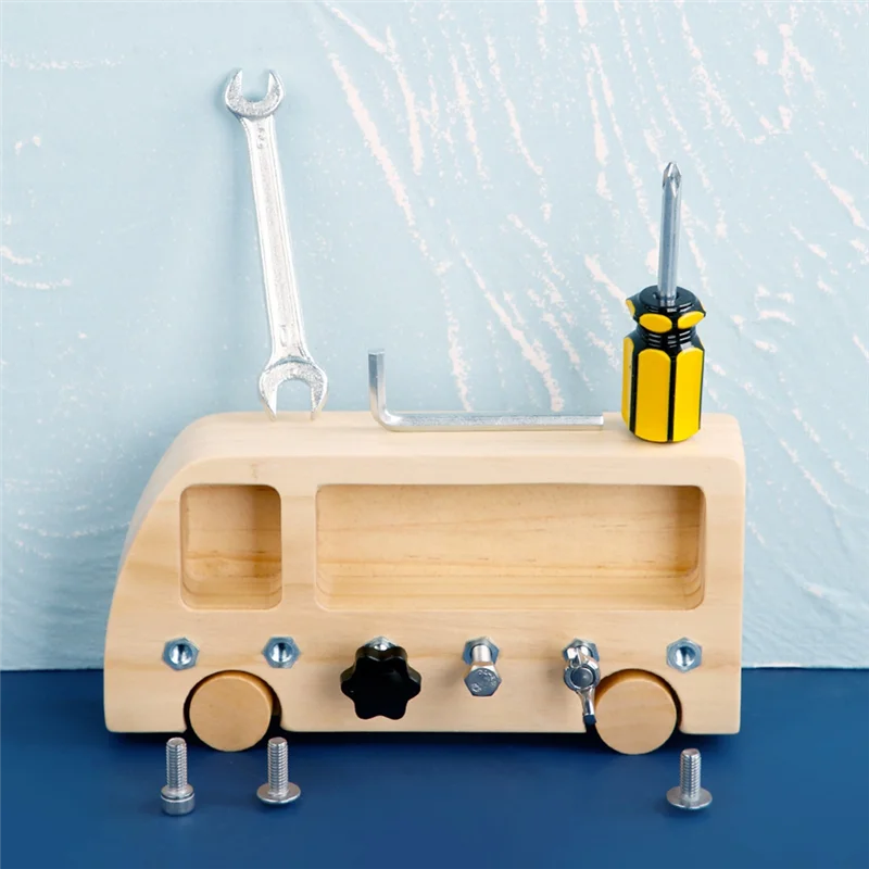 

M15kteaching Aid Busy Bus Toy Hand-Eye Coordination Training In Early Education Working Table Screw