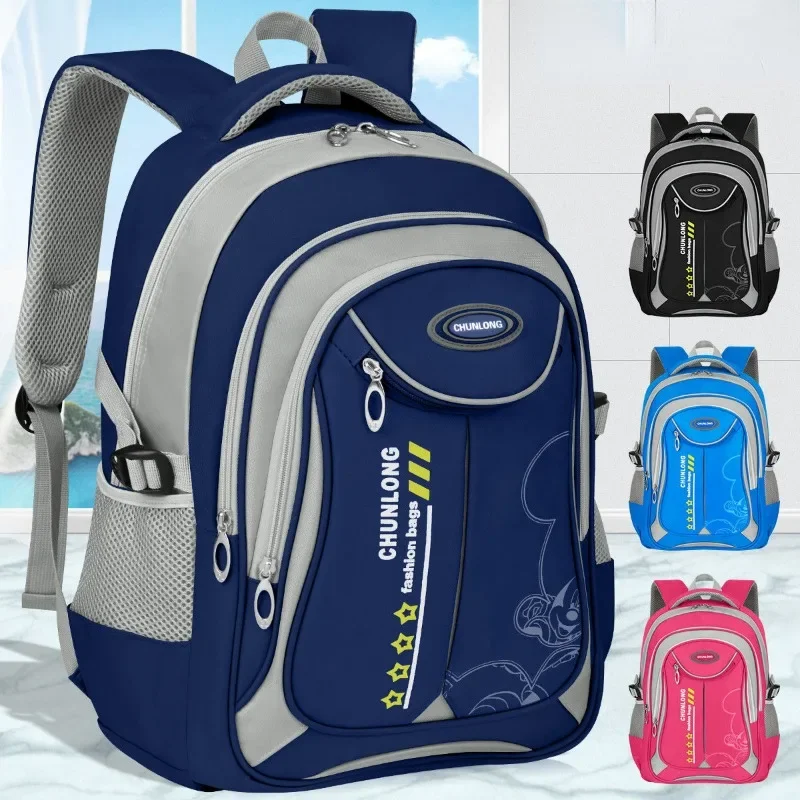 

New Boy Girl Schoolbags Primary School Spine Protection Burden Reduction Multi-Layer Compartment Bag Large Capacity Backpack