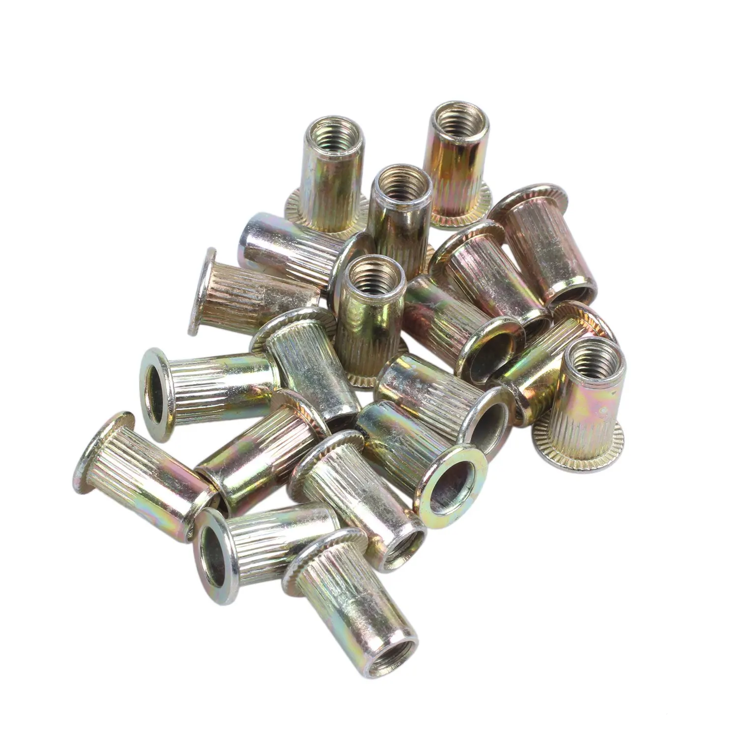 20pcs Flat Head Metric Steel M5 Blind Insert Rivet Nut