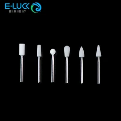 12pcs/pack Dental Polishing Drill Burs White Stone RA Polisher Ceramic Grinders For 2.35mm Low Speed Handpieces
