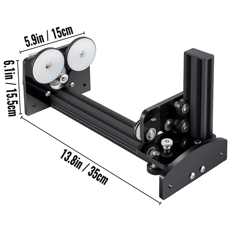 Rotary Axis Attachment,57 Stepper Motor Cutter Rotary,50Mm-350 Mm Carving Length For Engraving Cutting Machine Spherical