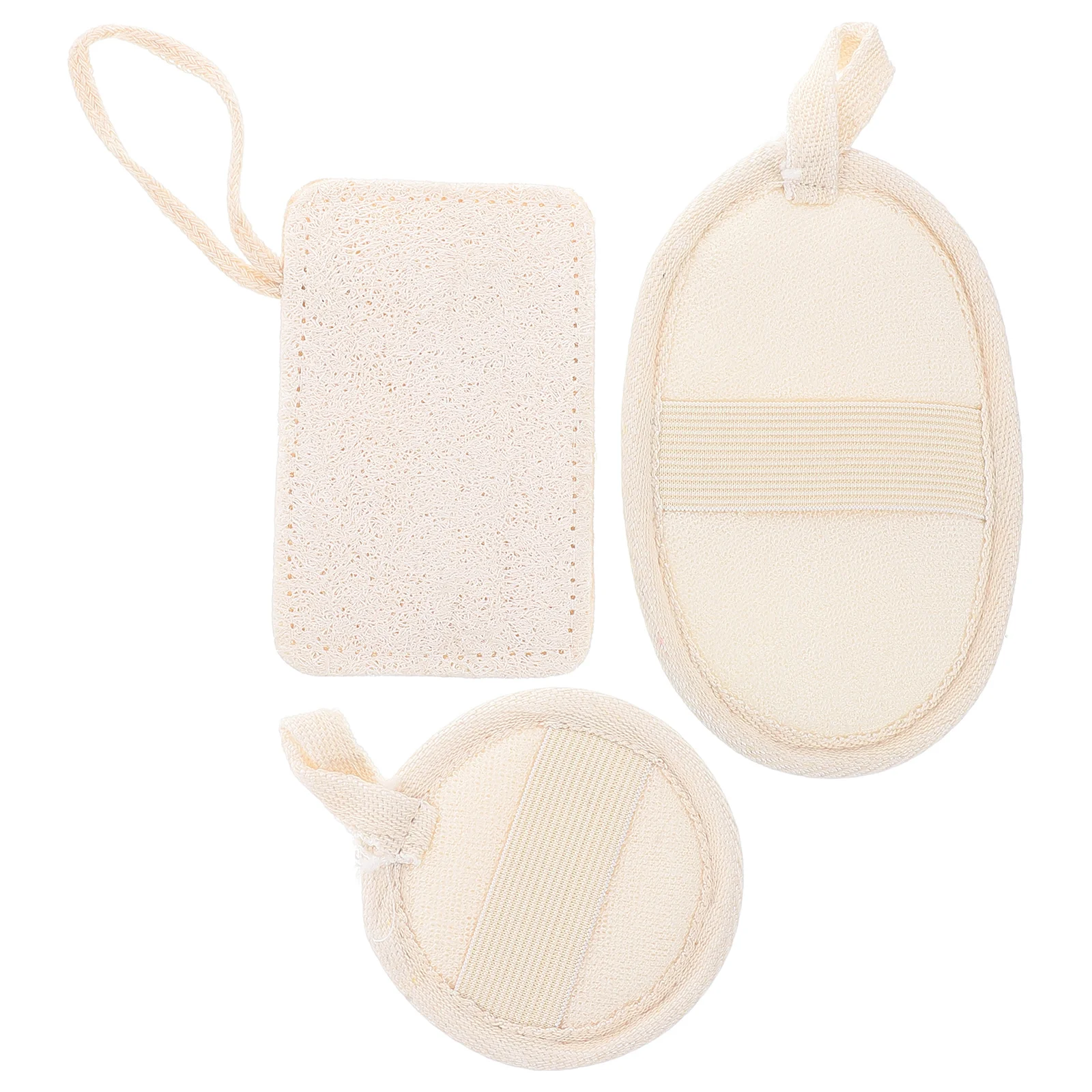 

3Pcs Exfoliating Loofah Pads Facial Washing Back Scrubber Replaceable Multi-Use Body Scrubbing Cloth Natural Gentle Facial