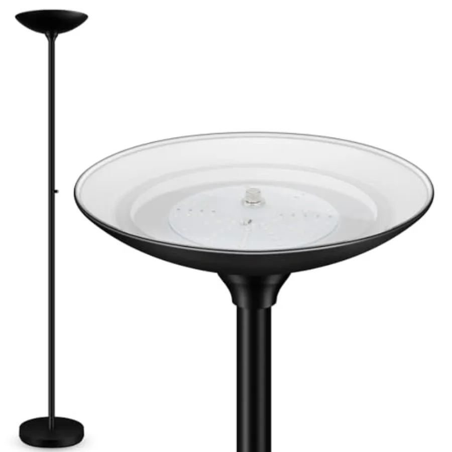 30W Torchiere Floor Lamp - 3600LM Super Bright LED Floor Lamp 71 Inch Stepless Dimmable Standing Lamp with 3000K Lighting Rotar