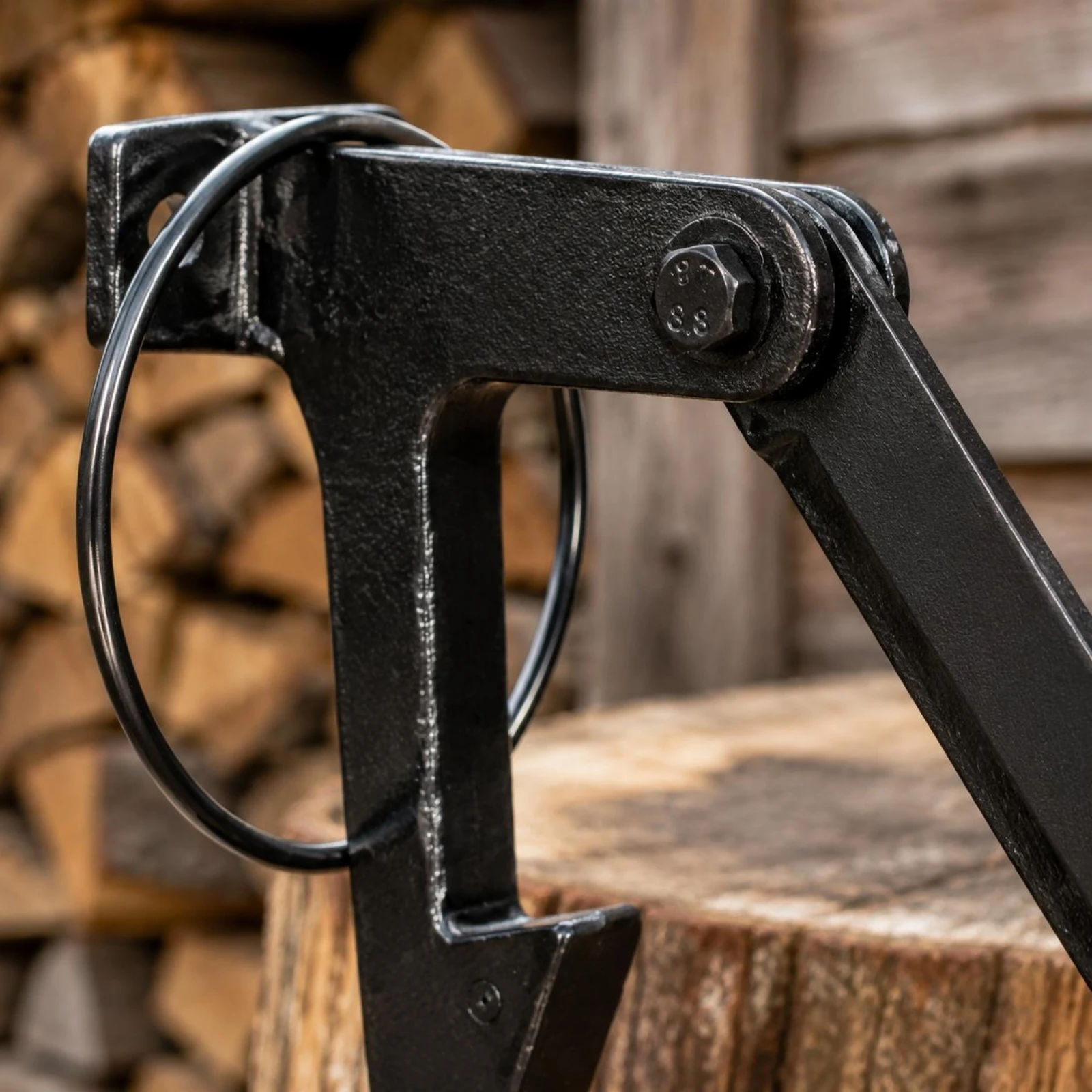 Manual Log Splitter Safe to Use Manual Wood Splitter Firewood Splitting Axe Stable Base Outdoor Tool Wide Mouth for Camping
