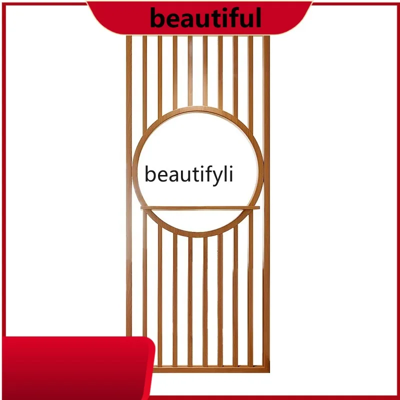 

Log custom Japanese door screen partition living room grille shelf dining room cherry wood flower grid solid wood furniture H