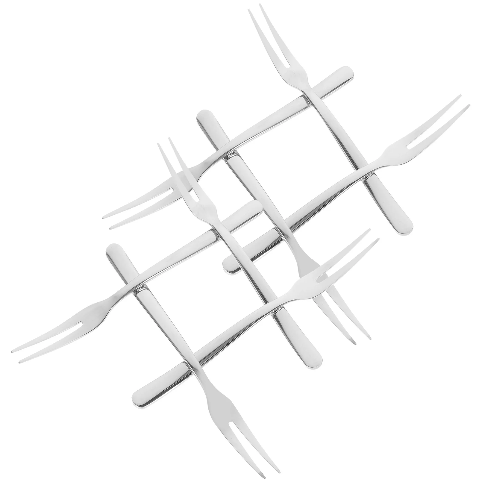 

8Pcs Fruit Forks Stainless Steel Appetizer Dessert Salad Party Fork Set Silverware for Fruits Small Cocktail Forks