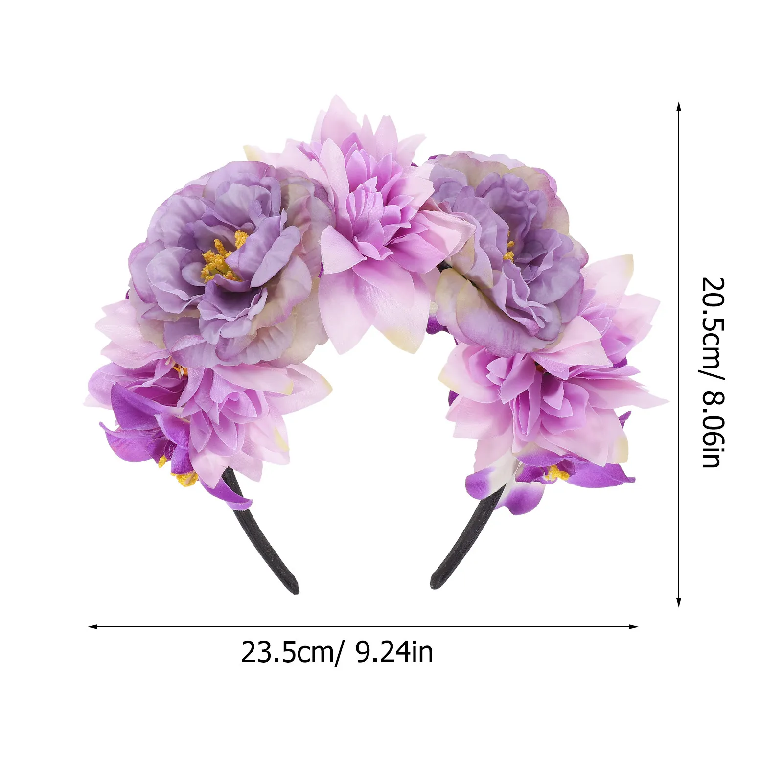 Simulated Flower Headband Romantic Peony Flower Design Floral Headpiece Trendy Party Accessory Floral Headband