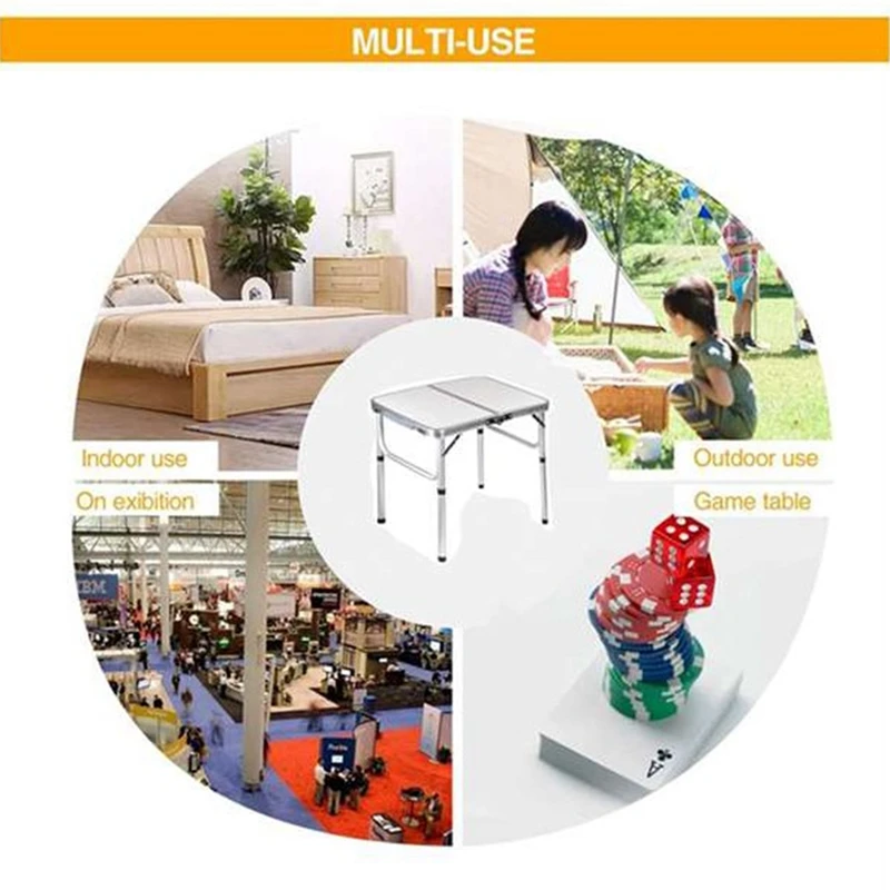 Hot Sale Lightweight Folding Camping Table Portable-Aluminum Foldable Picnic Table,Collapsible Dining Table For Indoor Outdoor