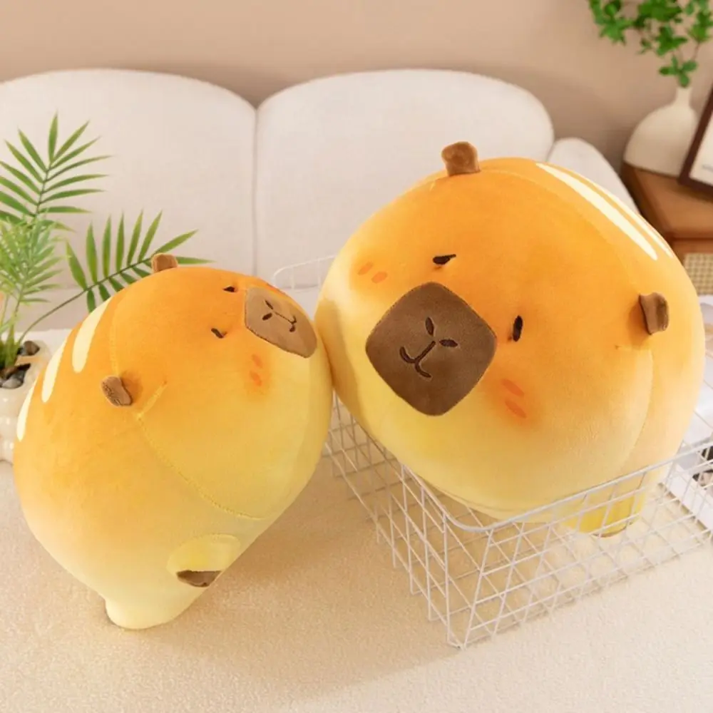 

Плюшевая подушка капибары в стиле выпечки, мультяшная пушистая плюшевая кукла капибара, кавайная мягкая имитация игрушки капибары, подарок на день рождения