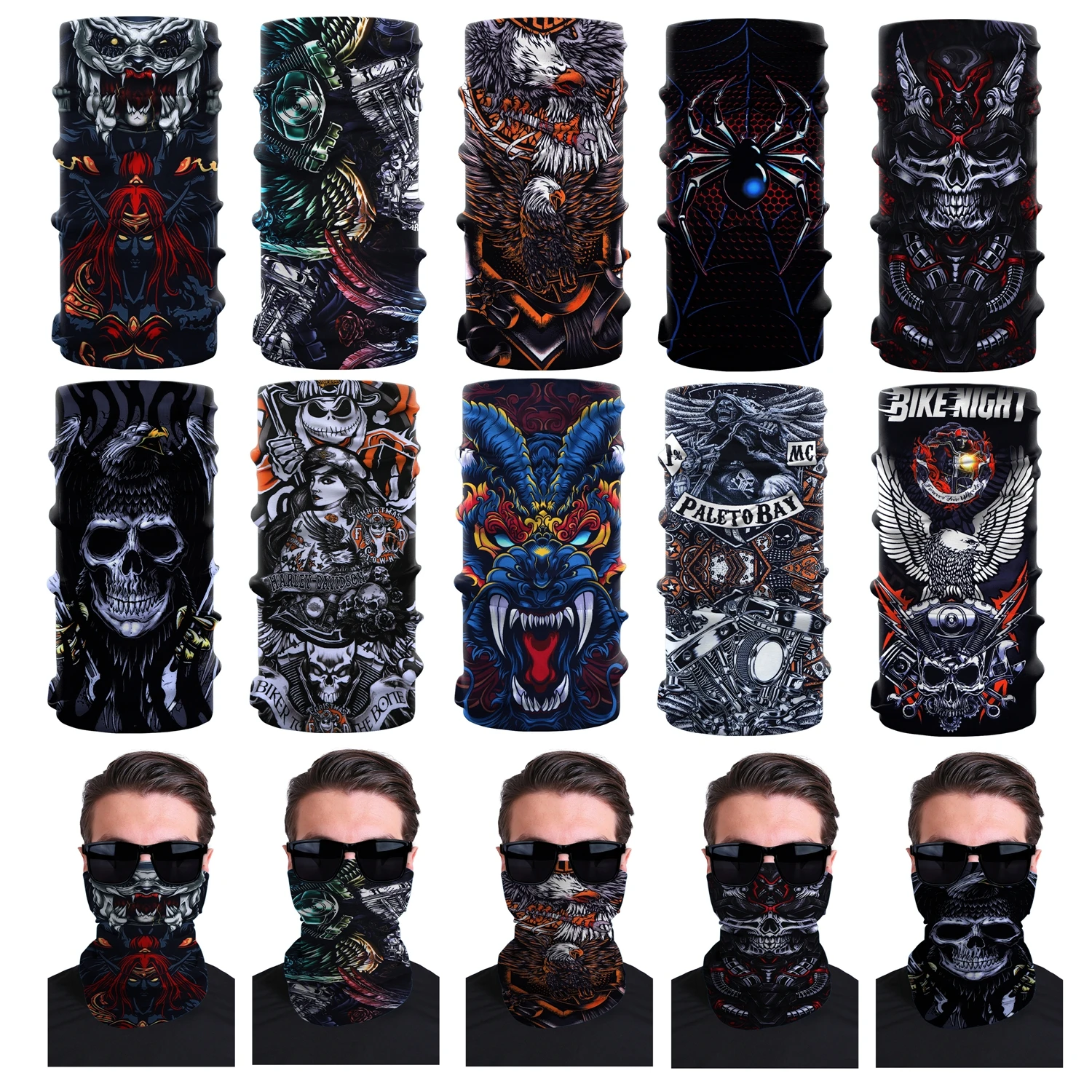

High Elasticity Breathable Motorcycle Face Mask Outdoor Sports Ski Mask Scarf Helmet Inner Cap