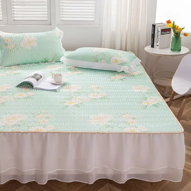 Customizable 2025 spring and summer new cool silk small fresh printing latex mat kit air conditioner seat 0.6