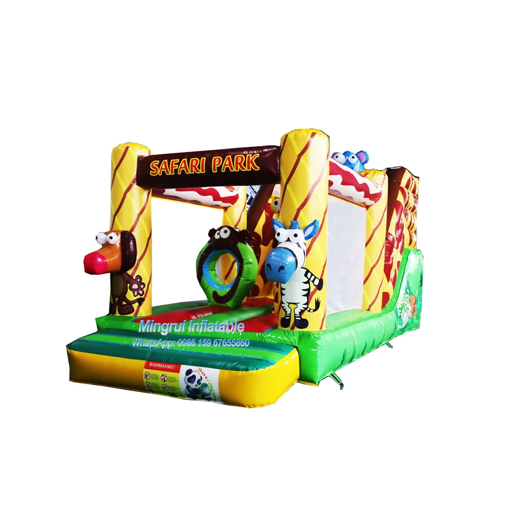 

Inflatable Safari Park, Forest Animal Bouncing House with Slide