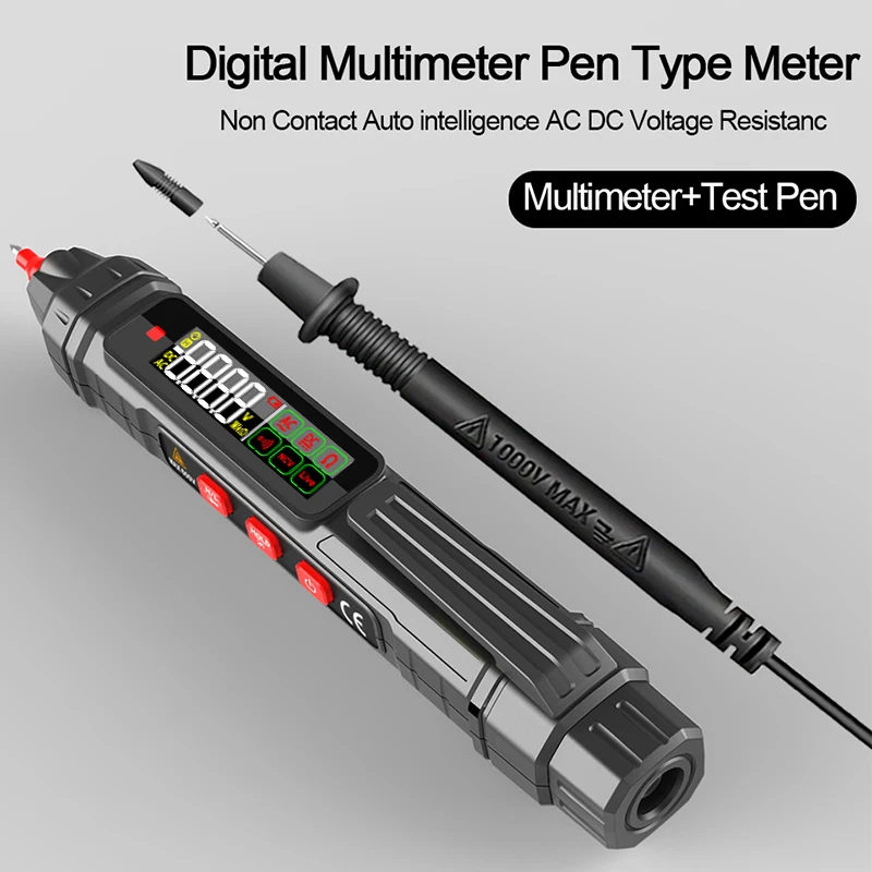 Digital Multimeter Pen Type Meter Non Contact Auto intelligence AC DC Voltage Detector Pen Resistance NCV Multimetro Tester