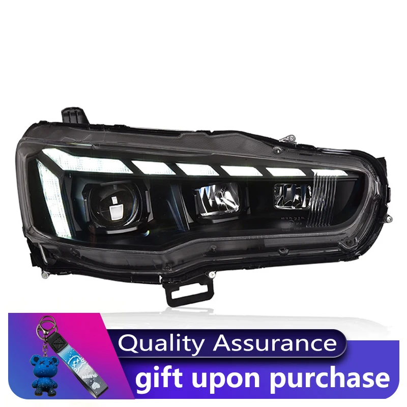 

Car Styling For Mitsubishi Lancer EVO EX 2009-2018 Front Lamp DRL Headlight Turn Signal Highlight LED Bulbs Projector Lens Auto