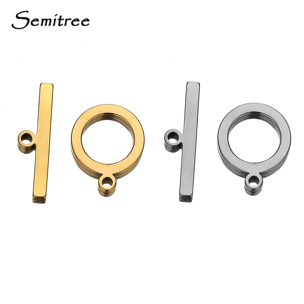 5 Sets Stainless Steel Gold Color Flat OT Toggle Clasps DIY Jewelry Making Necklace Supplies Bracelet Connectors Findings Hooks