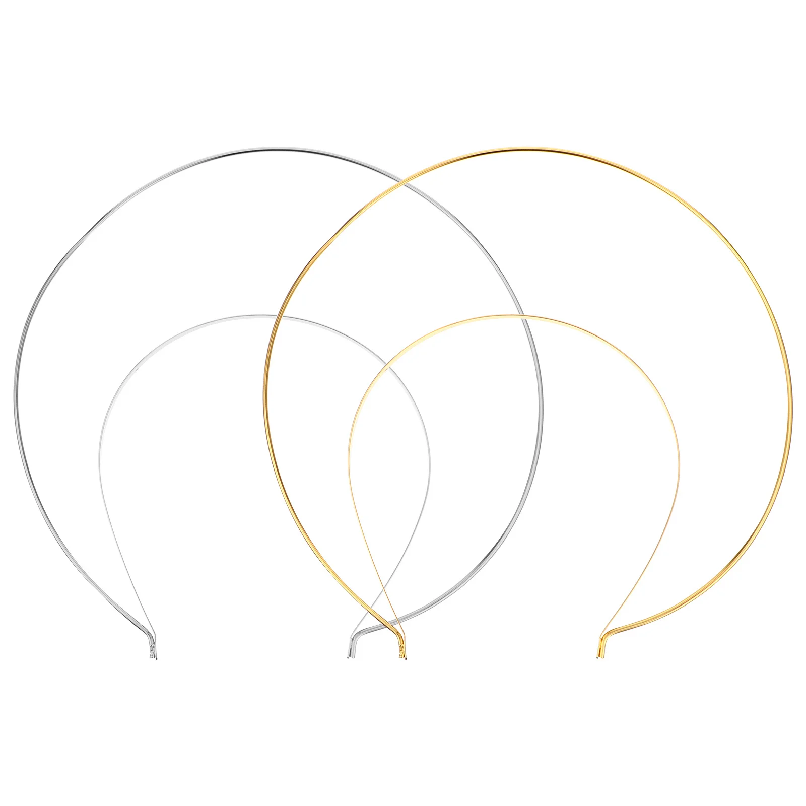 2 قطعة طبقة مزدوجة عقال للرأس على شكل تاج سبيكة تاج الزفاف غطاء الرأس لحفلات مهرجان التصوير الفوتوغرافي شكل القمر شعر لامع #4