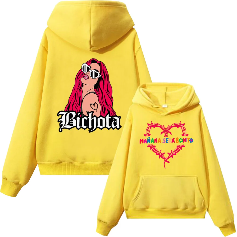 Karol G Bichota Print Hoodie Mermaid New Album Man Woman Harajuku Pullover Tops Streetwear Unisex