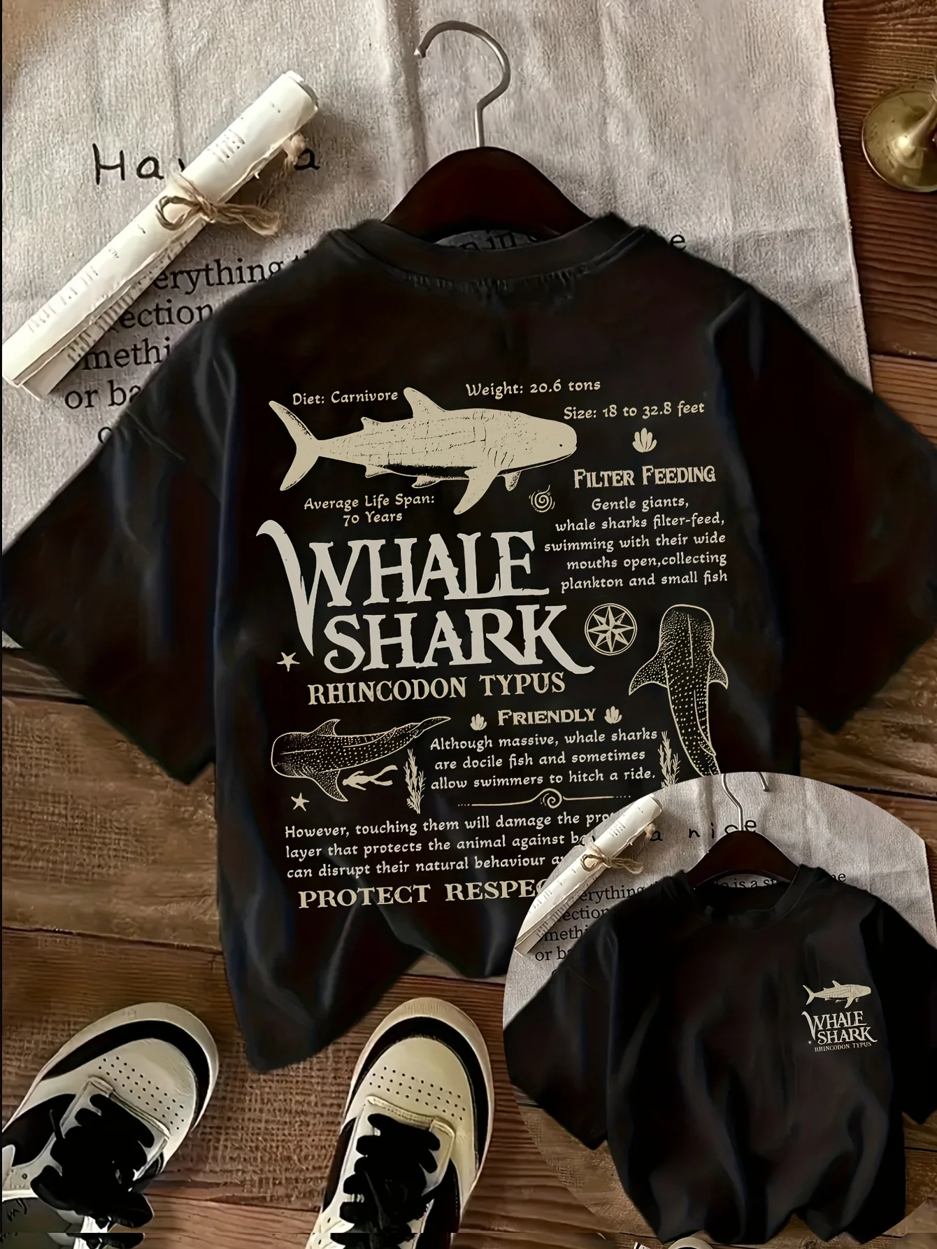 Carnival Whale Printed T-shirt for Women's Spring/Summer Fashion Trend Top Neutral Short Sleeve Comfortable T-shirt