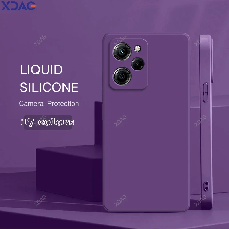 

Original Candy Phone Case Cover for Xiaomi Poco X5 Pro X5Pro 5G Camera Lens Protection Soft Square Liquid Silicone Funda Carcasa