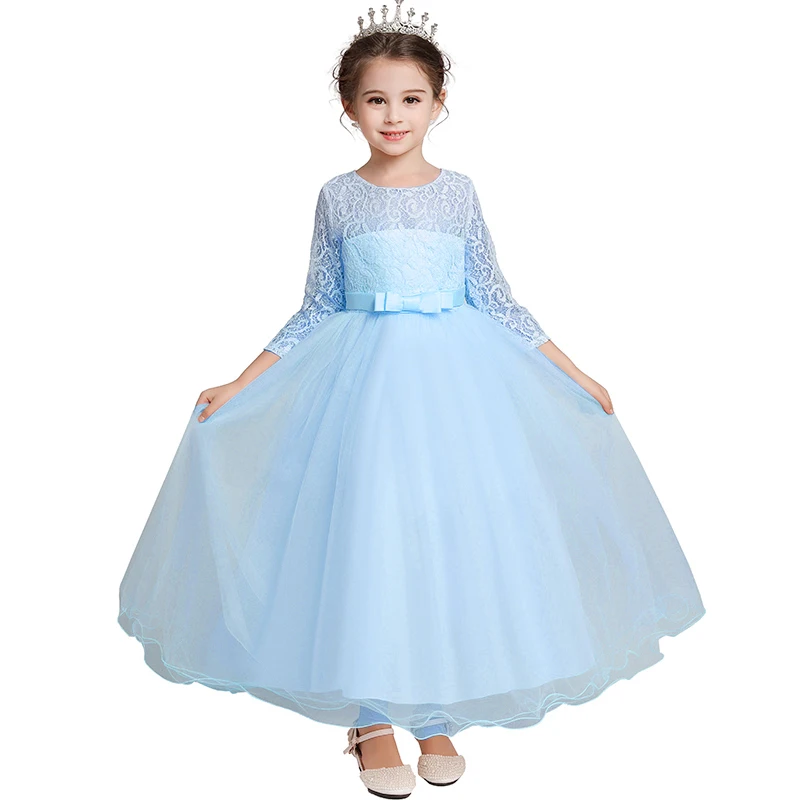 Baby Girl Princess Dress Party Ball Gown Wedding Lace Dresses Kids Christmas Bridesmaid Costume Birthday Party Dress 3-14 year