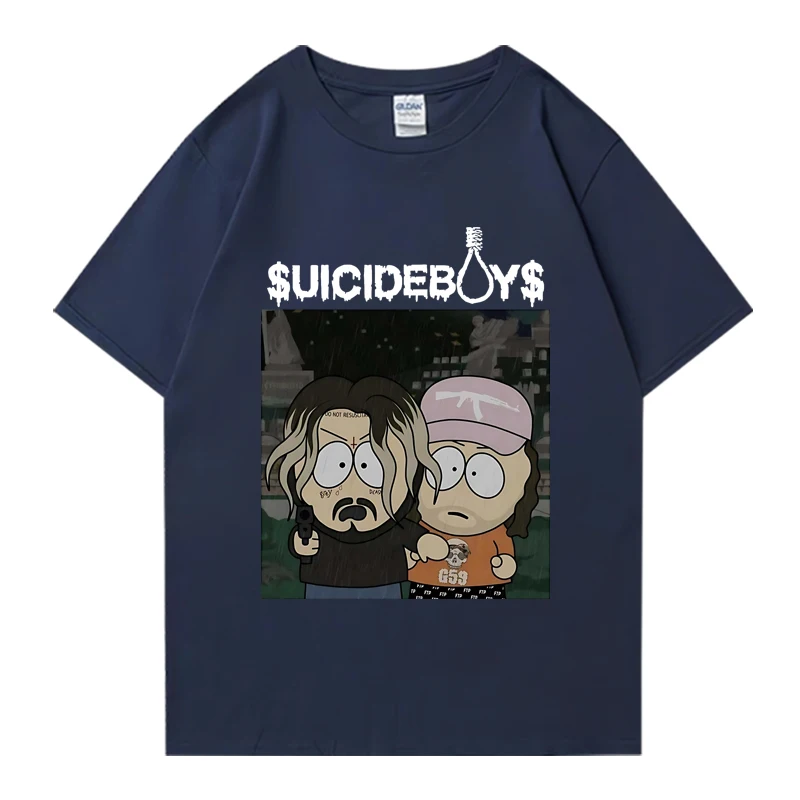 Hip hop group Suicideboys G59 Meme print T Shirt 2024 Unisex vintage oversized streetwear Men Women Cotton short sleeve T-shirts