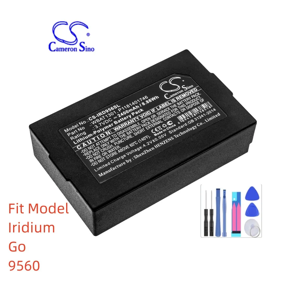 

Satellite Phone Battery For Iridium P1181401746 WBAT1301 Go 9560 Capacity 2400mAh / 8.88Wh Type Li-Polymer Volts 3.70V