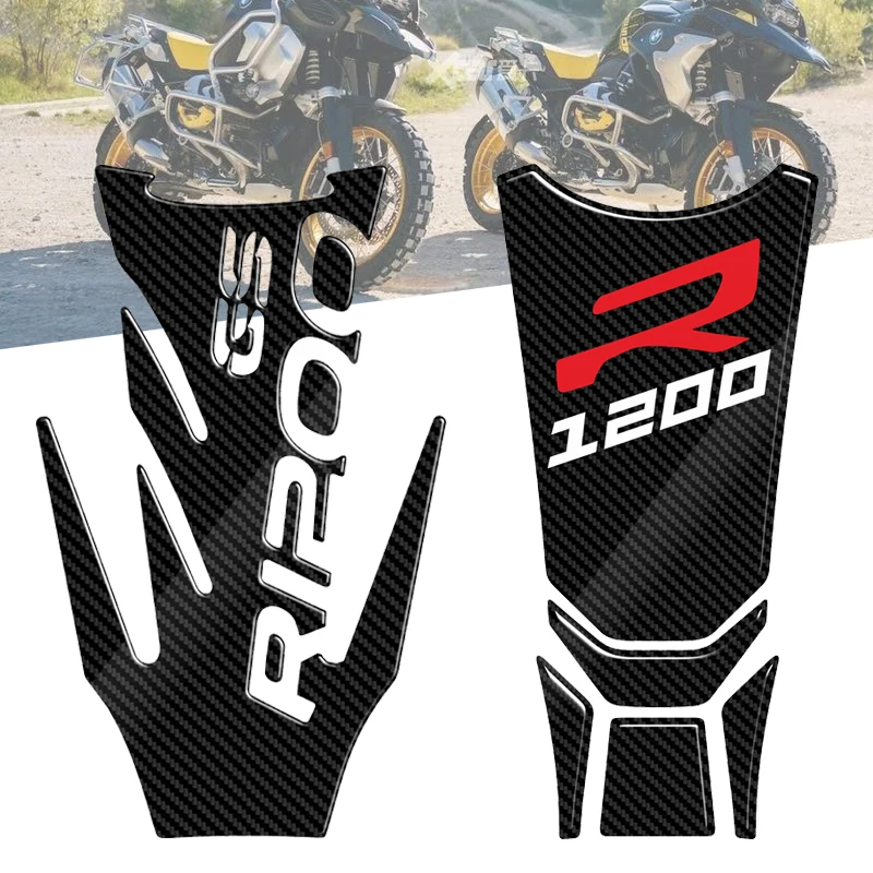 

For BMW R1200GS LC GSA R1250GS ADV Adventure R1200R R1200RT R1200RS 5D Oil Fuel Gas Tank Pad Protector Sticker Fish Bone Decal