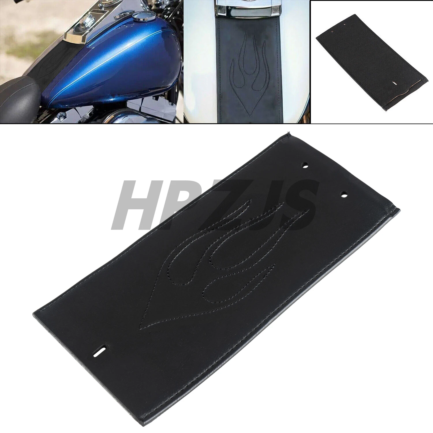 

Motorcycle Gas Fuel Tank Panel Bib For Harley Fat Boy FLSTFI Dyna Wide Glide FXDWG 1993-2003 Softail Deluxe 2000-2017 PU Leather