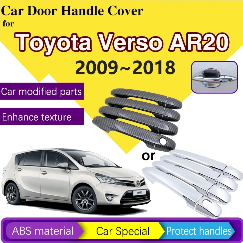 Car Handle Protection Sticker For Toyota Verso AR20 2009~2018 2017 2016 Scratch Proof Decoration Trim Set Refit Auto Accessories