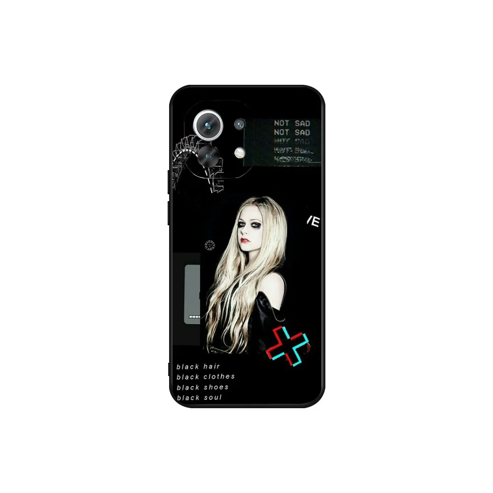 Singer Avril-Lavigne Phone Case For Xiaomi 11 Redmi Note 11 5G 8T 9A 9 10T Note8Pro Note9 12SUltra Black Case