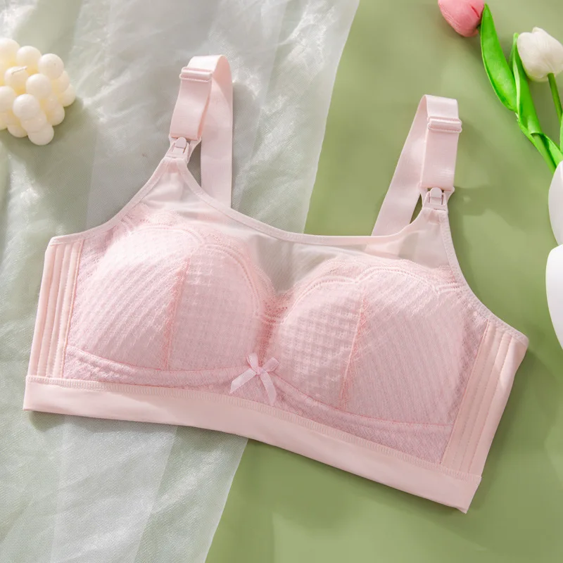 Sutiã de enfermagem para maternidade, plus size, cobertura completa, mulheres grávidas, roupa íntima sexy de renda, suporte para amamentação para mães