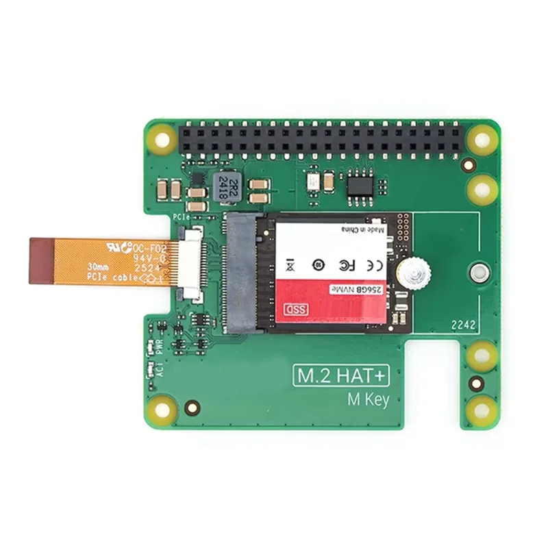 

New--For Raspberry Pi 256GB SSD Kit M.2 HAT+NVME SSD Compatible With Pcie Gen3 For Raspberry Pi 5