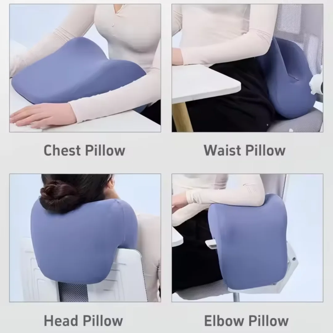 Office Chair Headrest Memory Foam Neck Pillow Waist Support Lumbar Cushion Gaming Chair Backrest For Posture Correction