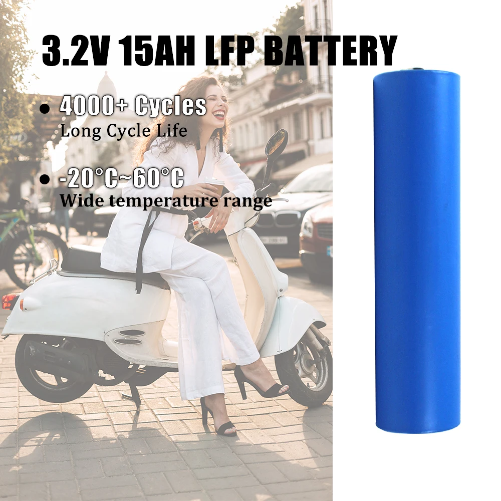 

EVE 3,2 В 15 Ач C33 Lifepo4 IFR33140 Цилиндрический литий-железо-фосфатный аккумулятор LFP 15000 мАч 33140 для скутеров, электронных велосипедов