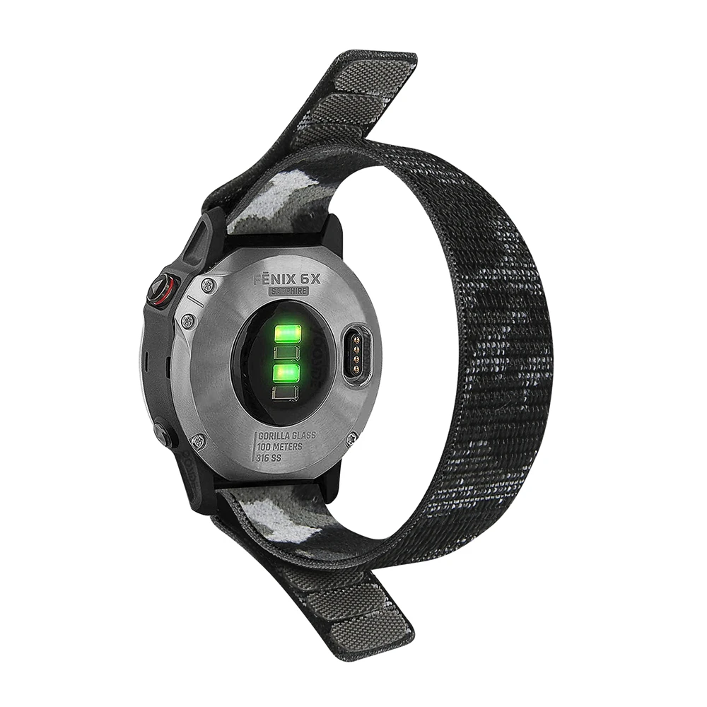 22 mm 26 mm QuickFit Nylon-Schlaufenarmband für Garmin Tactix 7 AMOLED Delta Bravo Band für Garmin Fenix 7X 6 PRO 5 3 geflochtene Uhrenarmbänder