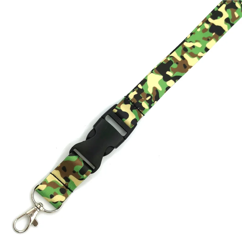 Classic camouflage pattern Neck Strap Lanyards ID badge card holder keychain Mobile Phone Strap Gift Ribbon webbing necklace