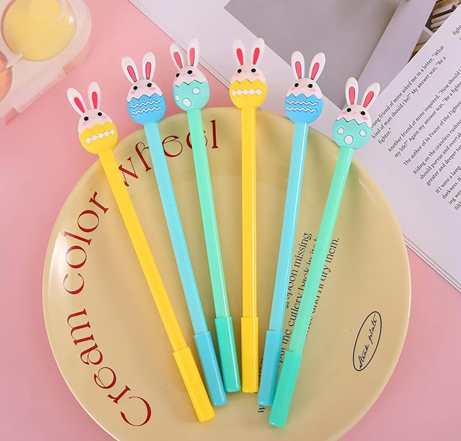 Picture 4: 36 Pcs Wholesale Rabbit Eggs Gel Ink Pens 0.5 Mm Office Writing Supplies Easter Day