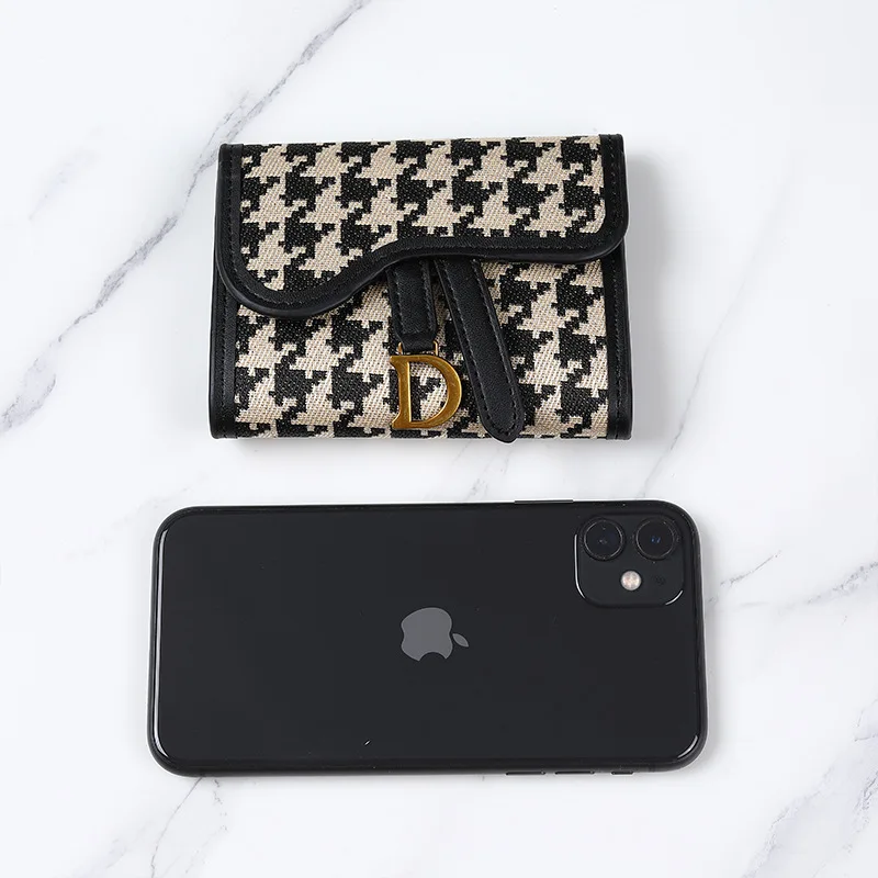 المرأة خمر المحفظة الأزياء المنسوجة محفظة نسائية للعملات المعدنية متعددة الفتحات سعة كبيرة محفظة نسائية للعملات المعدنية جديد D-كليب عملة حامل بطاقة