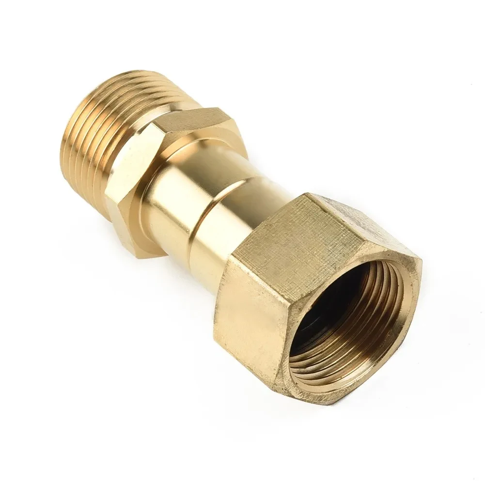 Conector de junta giratoria de arandela de alta presión de latón, accesorio de manguera, rosca de 14mm, Conector de pulverizador de manguera de rotación de 360 grados, M22