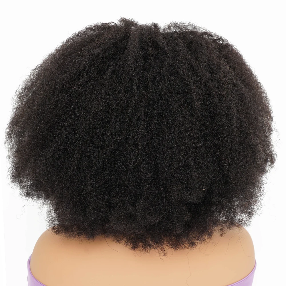 Peluca de cabello humano rizado Afro para mujer, postizo con encaje Frontal transparente, 13x4, 4x1, Parte en T, Remy, 250% de densidad