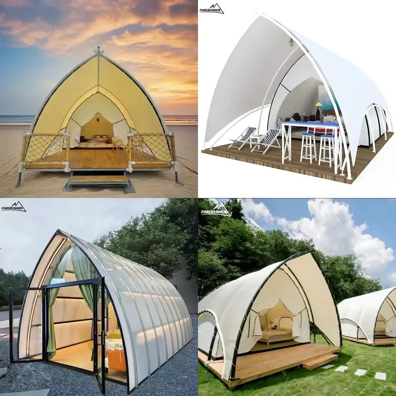 

2026Hot Forerunner Factory Direct Portable Roof Tent Hard Shell Design Waterproof PVC Aluminum Poles for Outdoor Camping