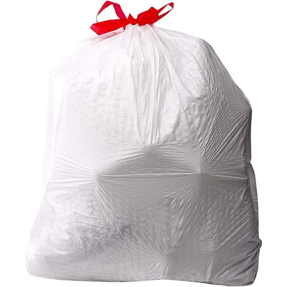 13 Gallon Tall Kitchen Drawstring Trash Bags, 50 Count, Tear-Resistant, Unscented