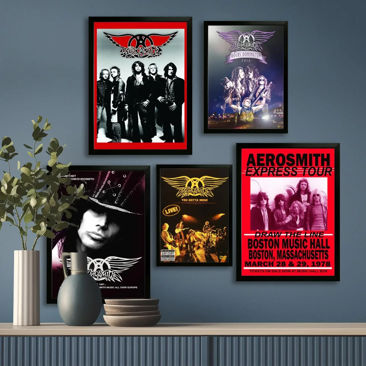 Aerosmith Band Canvas Art Poster and Wall Art Picture Print, Modern Family Bedroom Decor Posters,Decorative painting