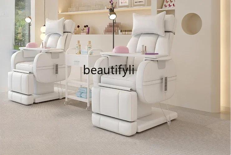 Nail beauty bed Electric multi-functional single reclining beauty salon massage eyelash bed