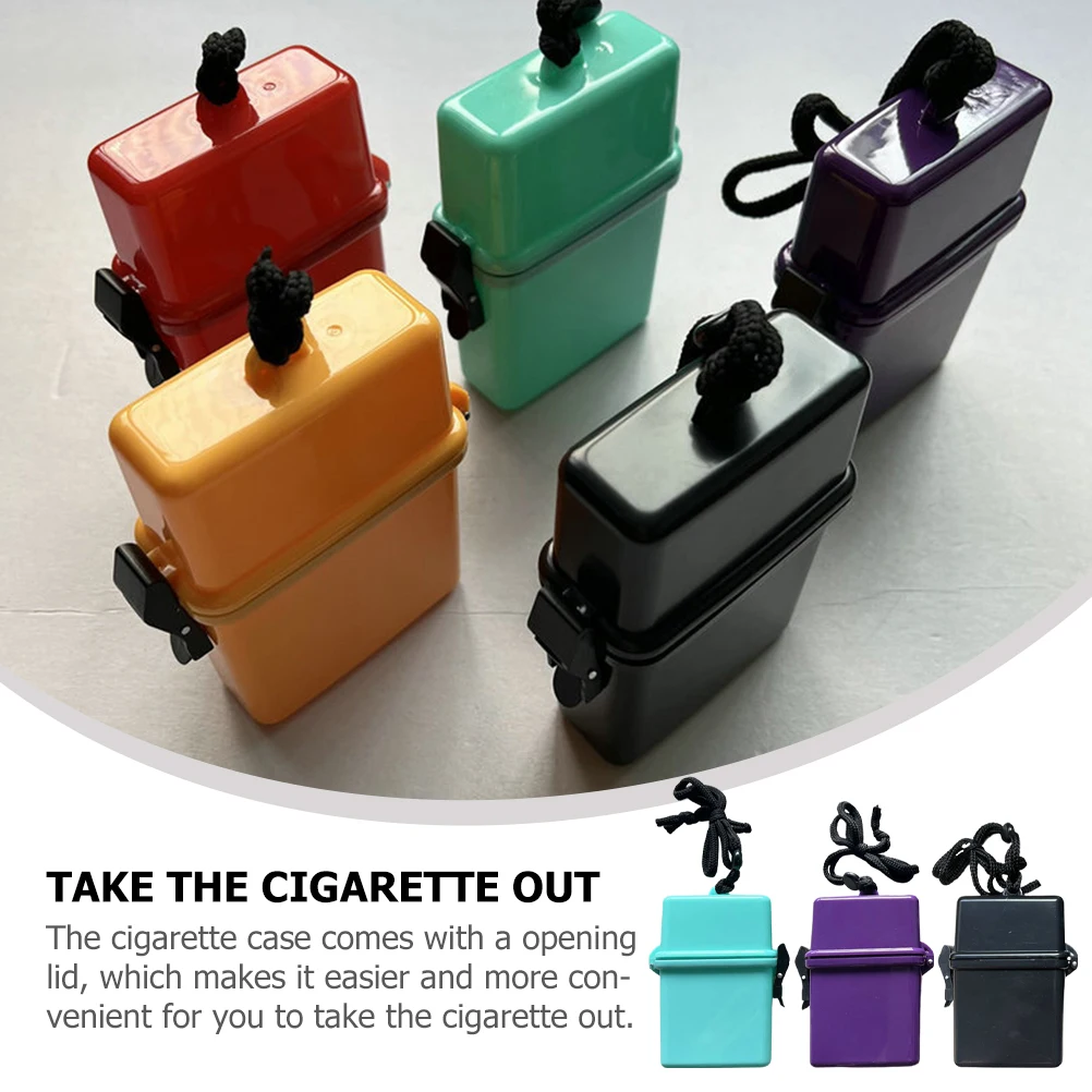 

3 Pcs Waterproof Key Box Cigarette Case Small Container Moisture Proof Portable Cases Rope Plastic Outdoor Compact