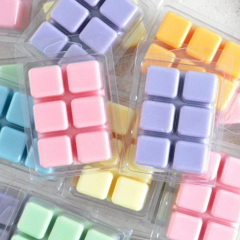 10/20/30Pcs DIY Wax Melt Clamshells Molds, Clear Empty Plastic Square Tray For Wax Tarts Candles