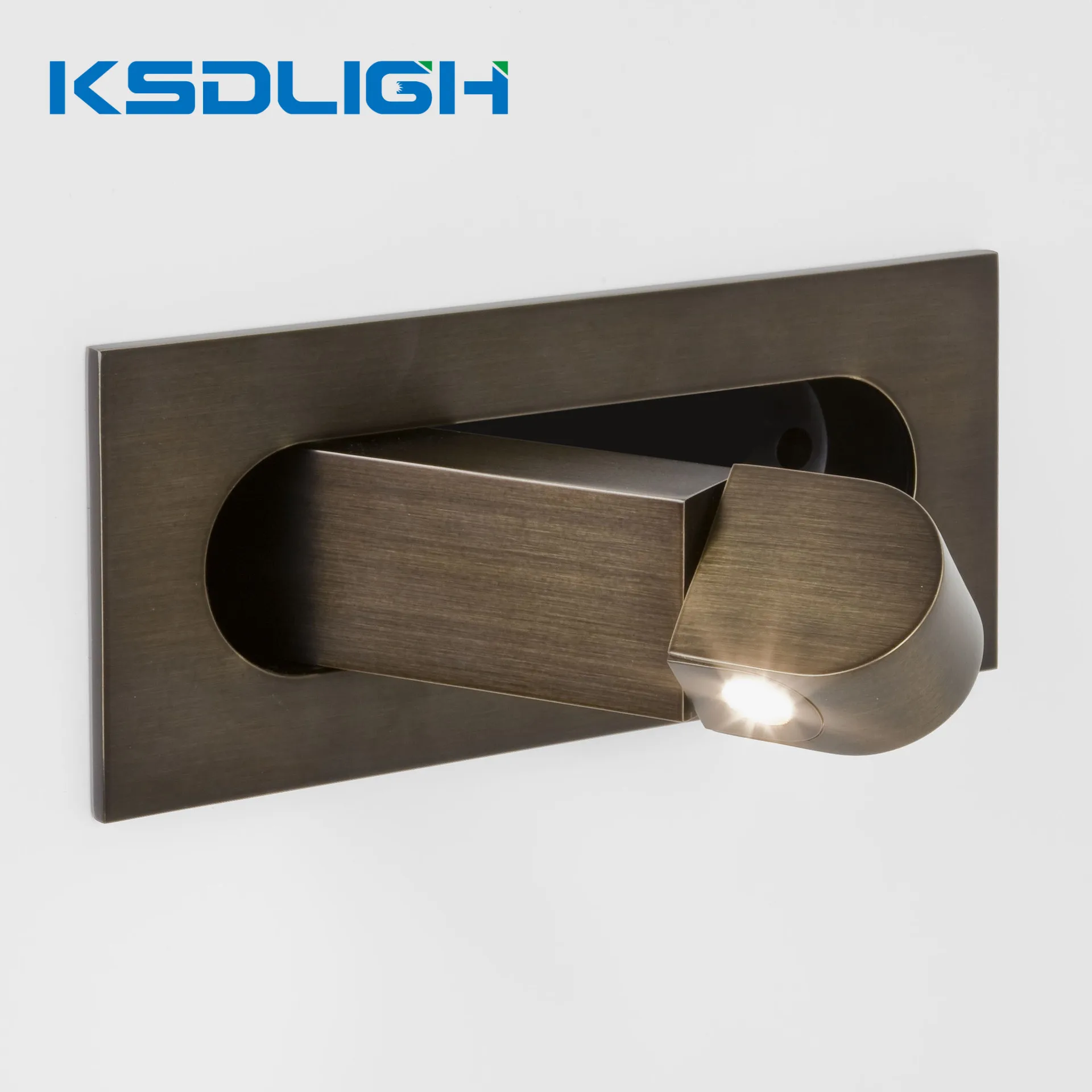 Recessed Wall Lights 3W LED Rotatable Adjustable Metal Sconces Folding Indoor Reading Wall Lamp Bedroom Bedside Corriord Fixture