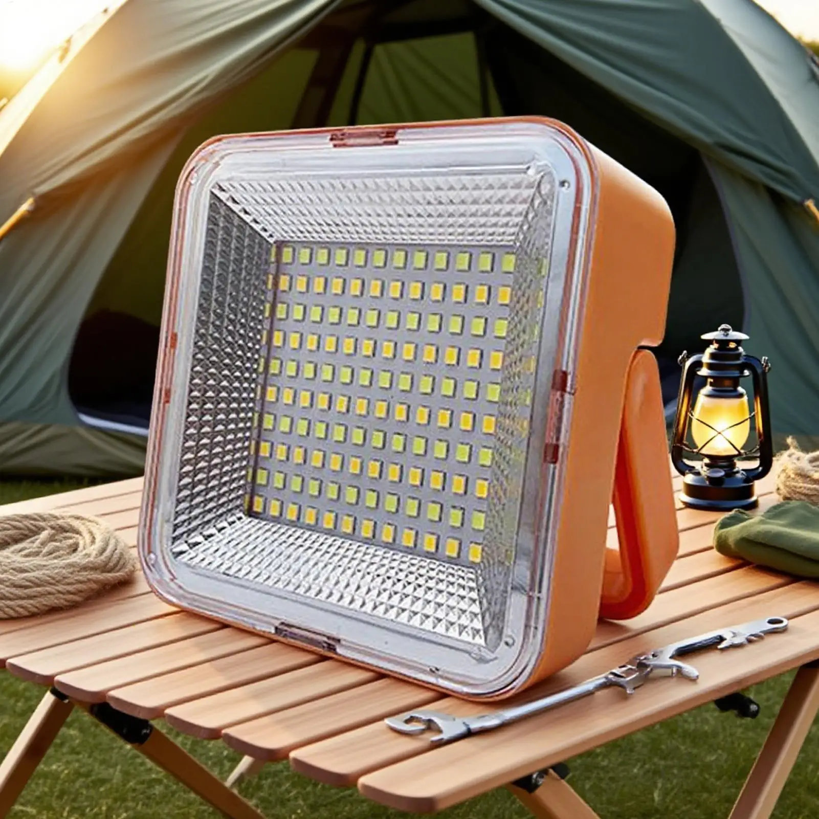 

Solar Work Light Portable Lights for Camping LED Rechargeable Flashlight Waterproof for Job Site Workshop Automotive Garage Car