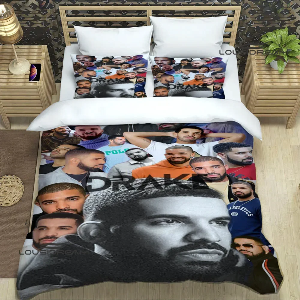 

Rapper Drake 3D printed Bedding Sets exquisite bed supplies set duvet cover bed comforter set bedding set luxury birthday gift